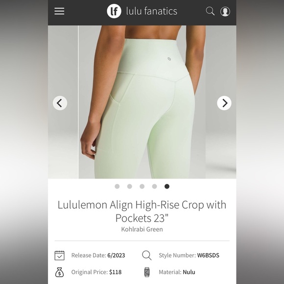 Lululemon Align High-Rise Crop Size 12 - Picture 4 of 9